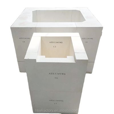 International Standard CaO Content Zirconium Corundum Refractory Block for Glass Furnace