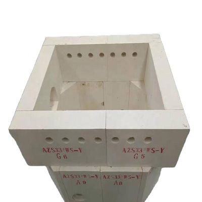 CrO Content % Fused Corundum AZS Refractory Brick for Glass Blowing Furnace