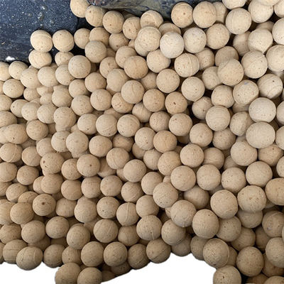 SiO2 Content of 0.1% 19mm Dia Alumina Refractory Balls for Bulk Density of 2.25-2.65g/cm3