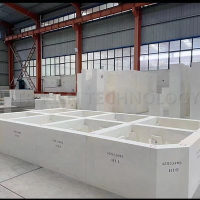 Chemical Resistant Regular and Void-Free Casting AZS Bricks for Ceramic Glaze Frit Furnace