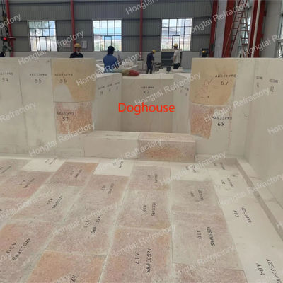 Fused AZS Bricks for Glass Kiln Doghouse Section Corner Brick/Arch Brick/Back Arch