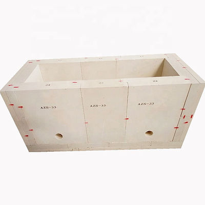 White AZS Corundum Bricks for Glass Kiln Excellent Thermal Shock Resistance