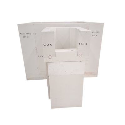 Customized Size Refractory Plates AZS 41 33 36 for Glass Fusing Kiln CaO Content % -