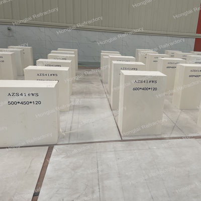 Refractoriness 1770°-2000° AZS41 Fused Cast Zirconia Corundum Bricks For Glass Furnace